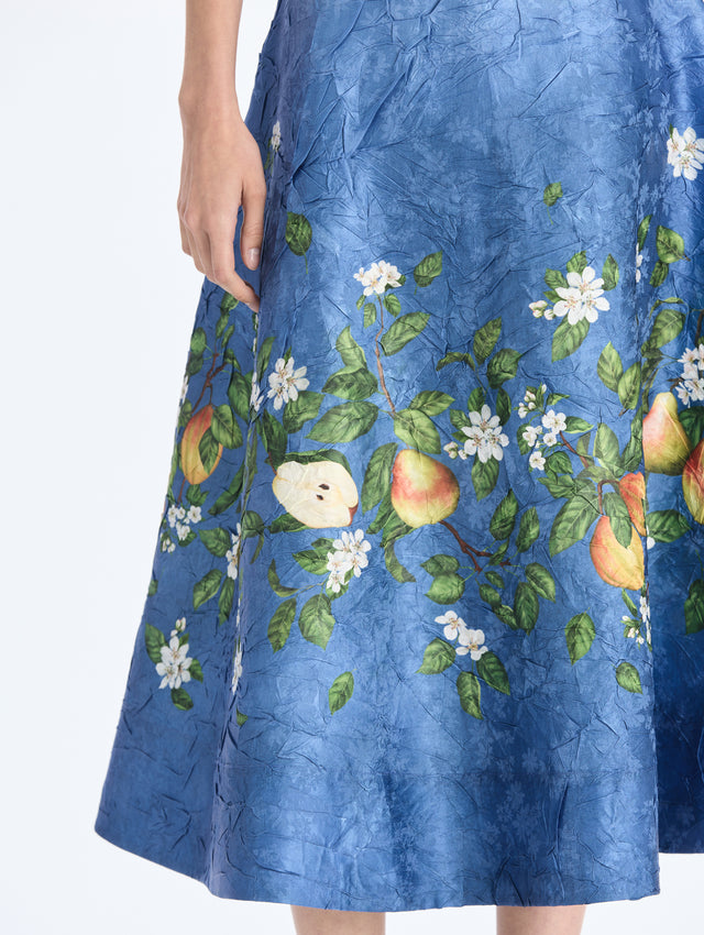 Pears Crushed Satin Circle Skirt
