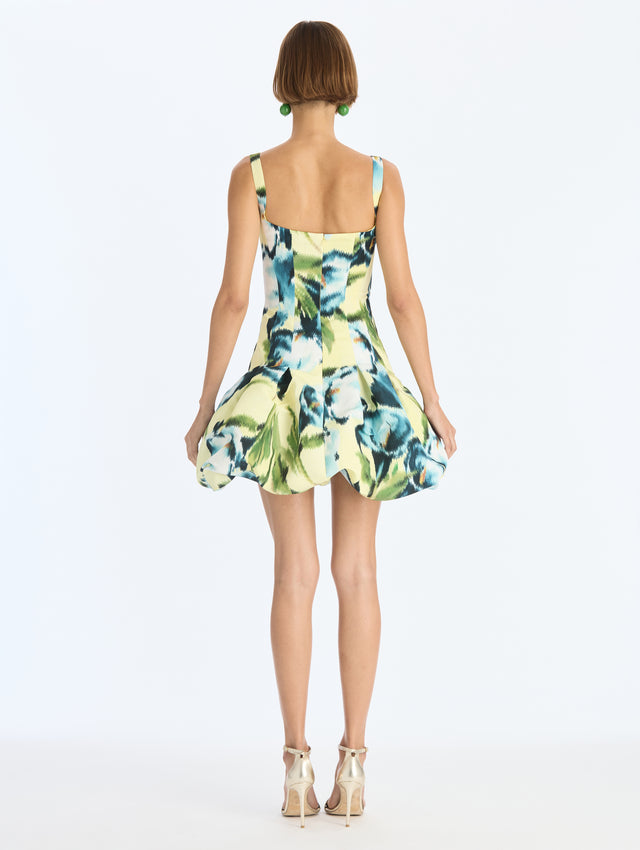 Chine Calla Lily Faille Dress