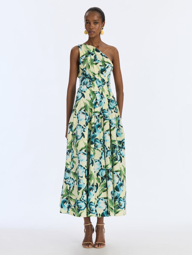 Chine Calla Lily Poplin Dress