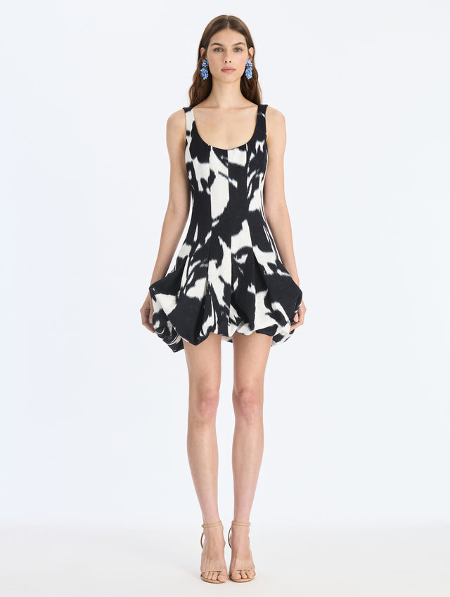 Chine Calla Lily Cloque Dress