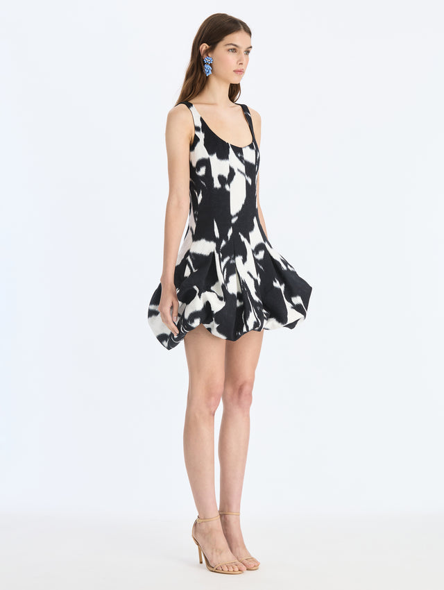 Chine Calla Lily Cloque Dress