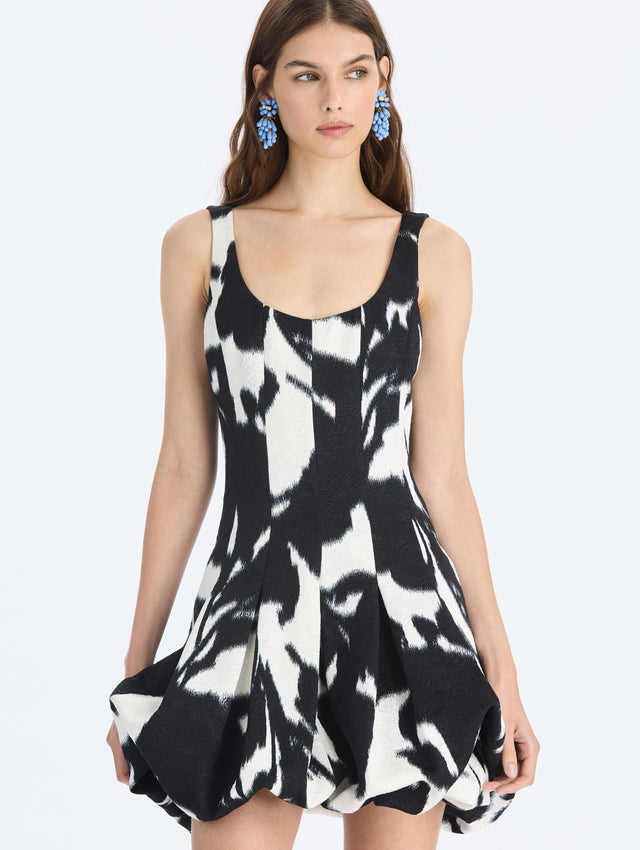 Chine Calla Lily Cloque Dress