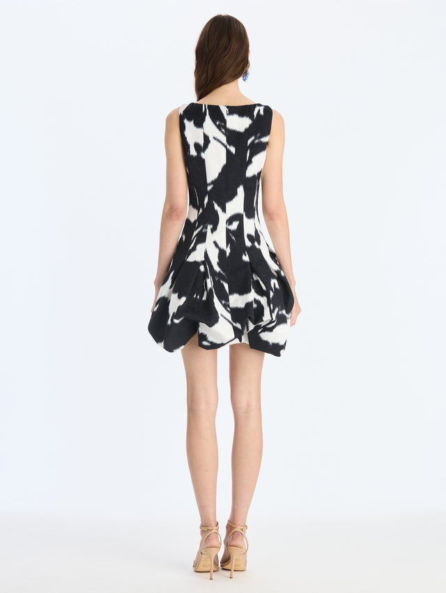 Chine Calla Lily Cloque Dress