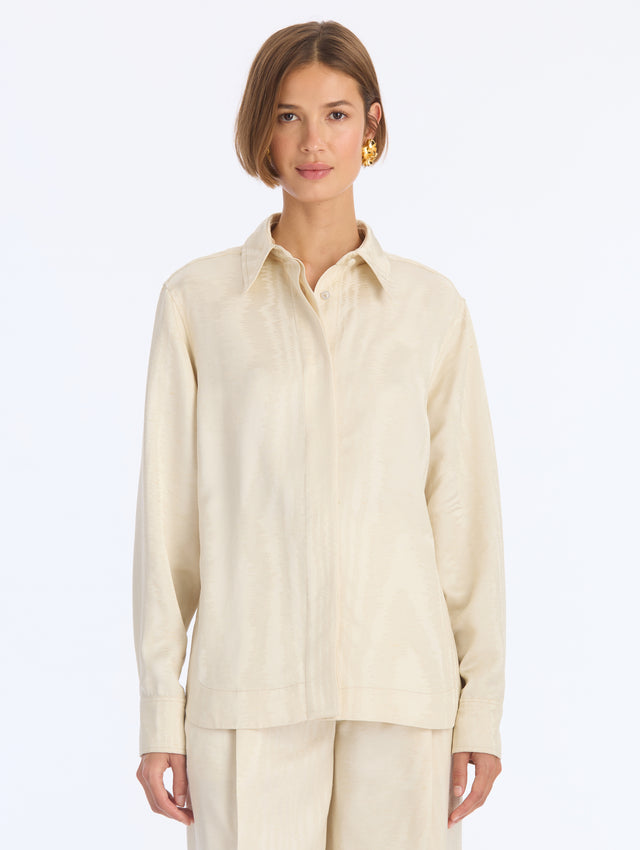 Shantung Moire Jacquard Blouse