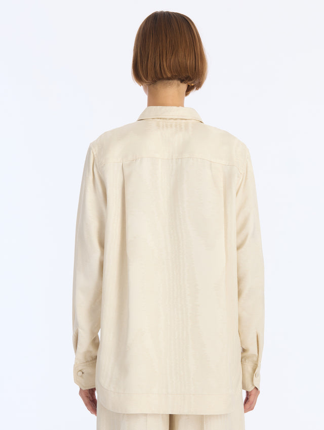 Shantung Moire Jacquard Blouse