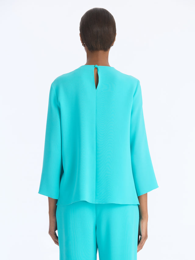 Draped Heavy Silk Georgette Blouse