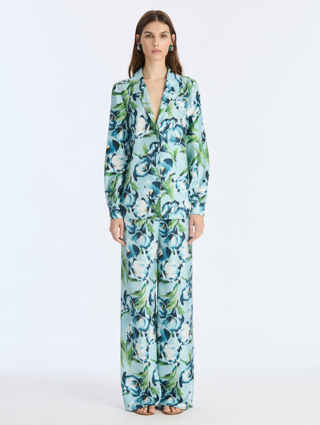 Calla Lily Silk Twill Blouse