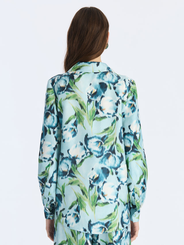 Calla Lily Silk Twill Blouse