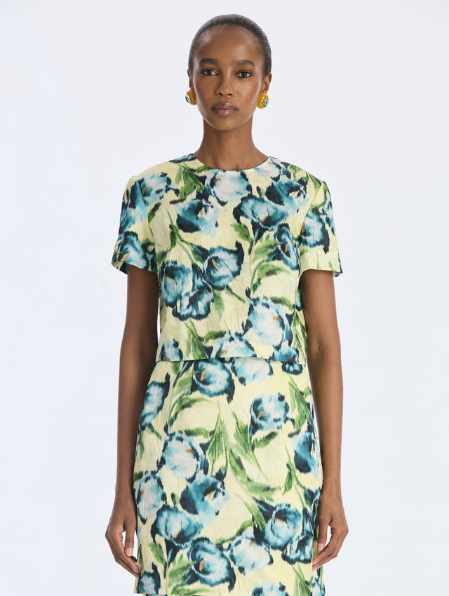 Calla Lily Crush Satin Blouse