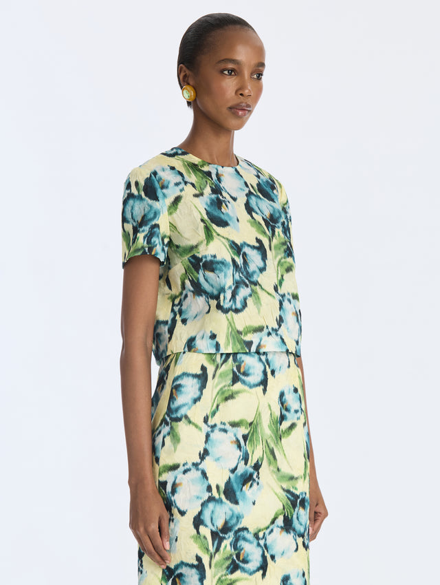 Calla Lily Crush Satin Blouse