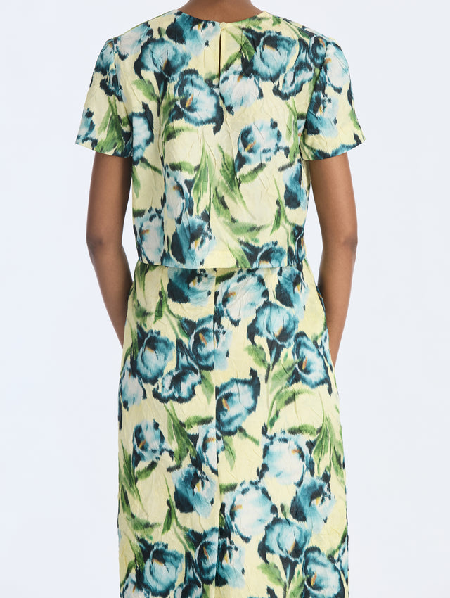 Calla Lily Crush Satin Blouse