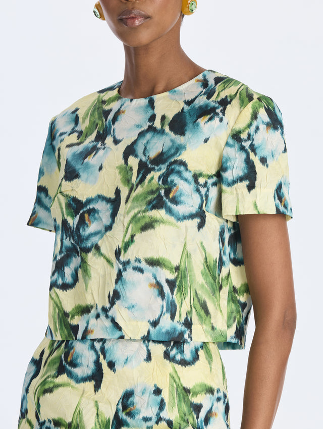 Calla Lily Crush Satin Blouse