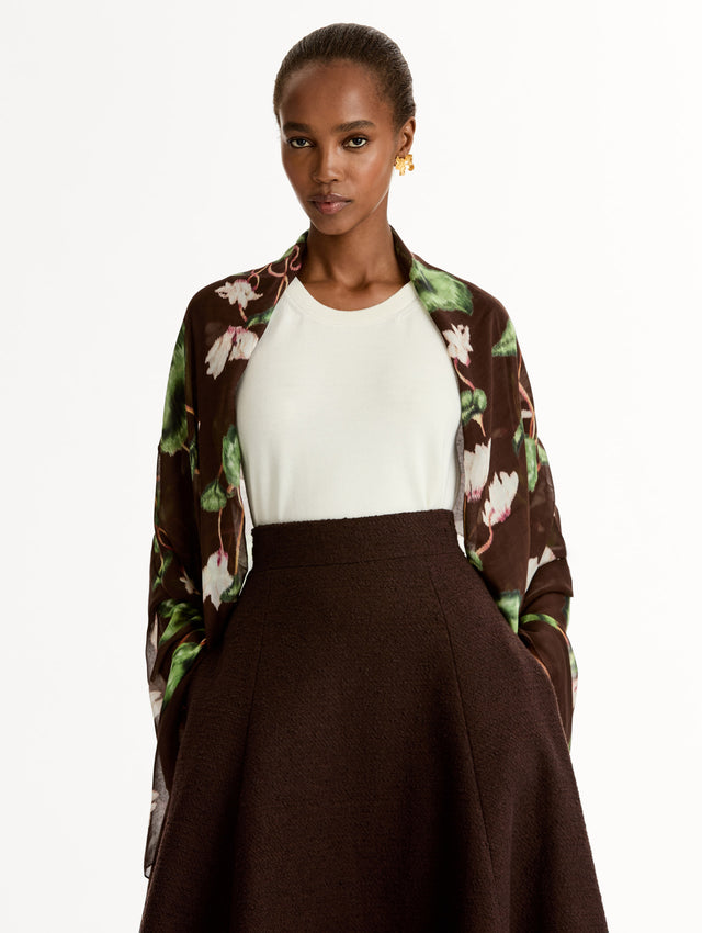 Chiné Cyclamen Modal Cashmere Scarf