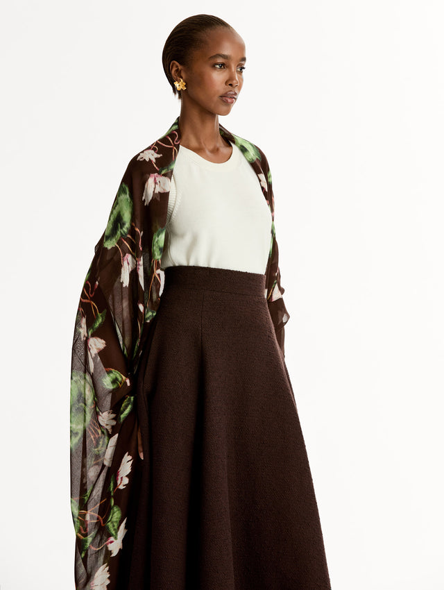 Chiné Cyclamen Modal Cashmere Scarf