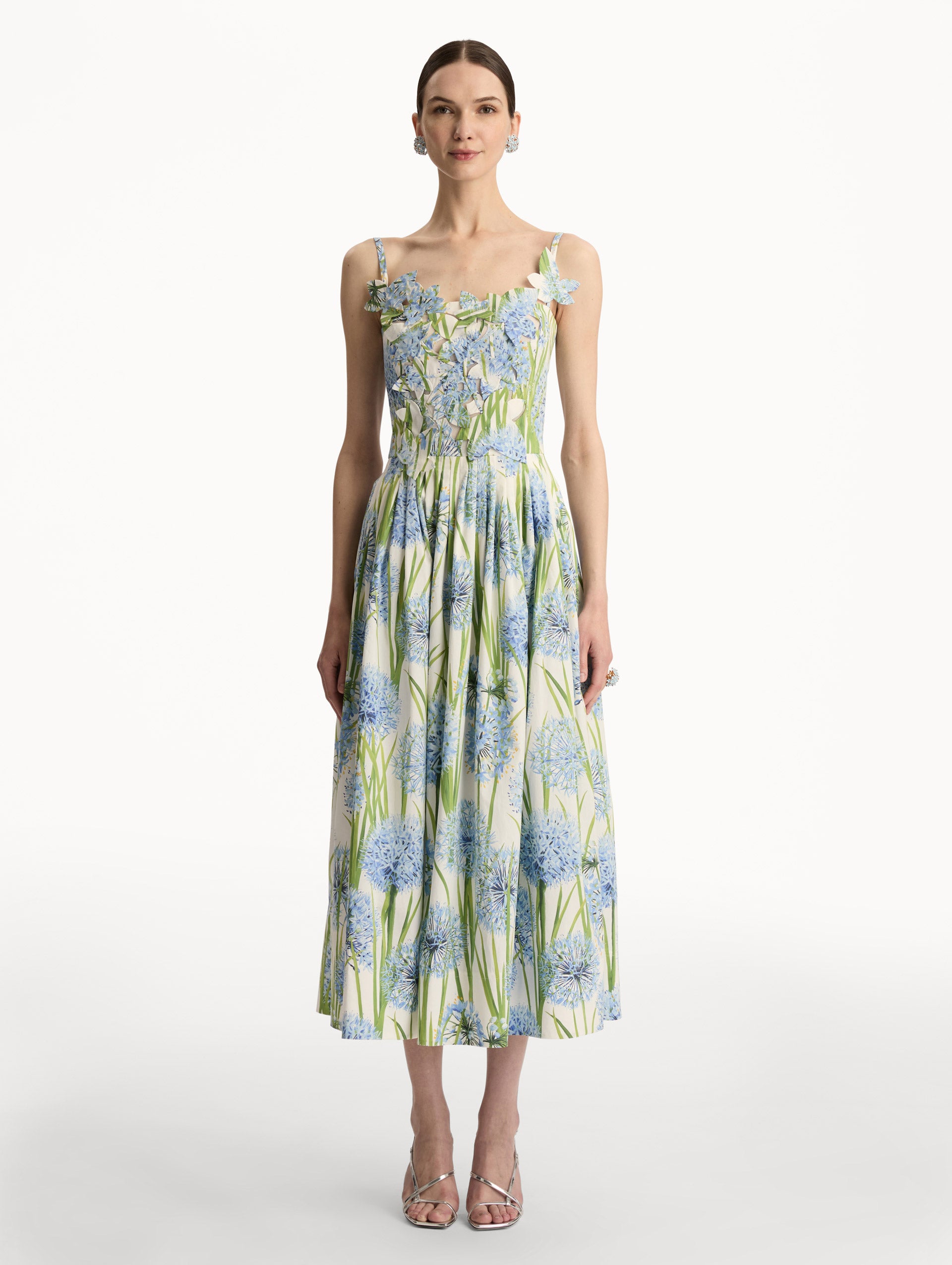Allium Embroidered Cotton Poplin Dress Allium Embroidered Cotton Poplin Dress