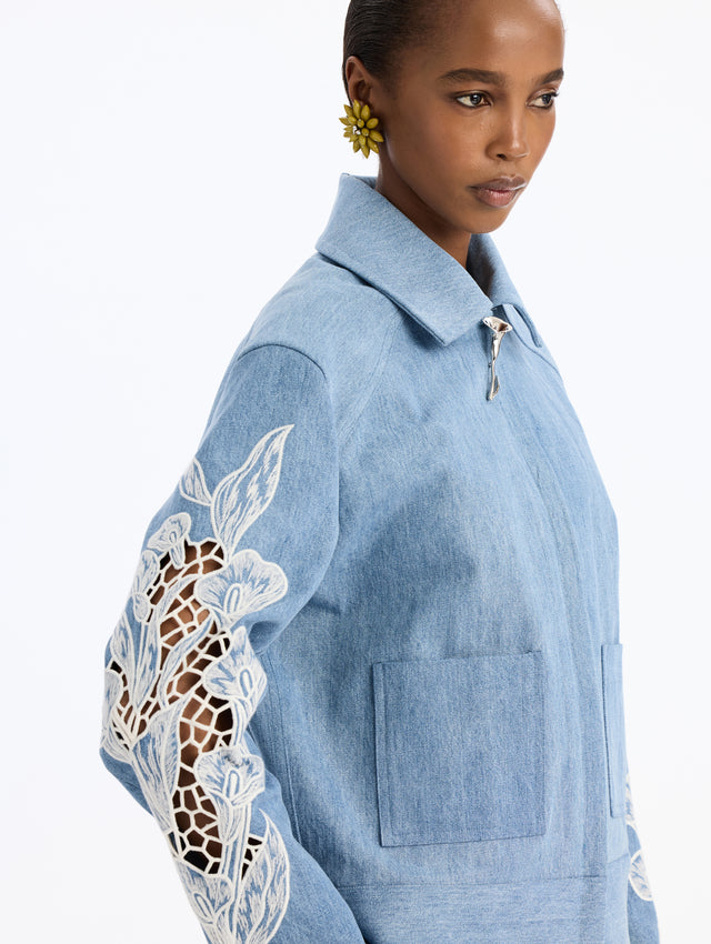 Denim Embroidered Jacket