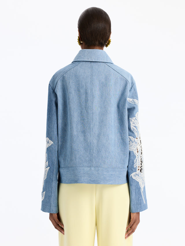 Denim Embroidered Jacket