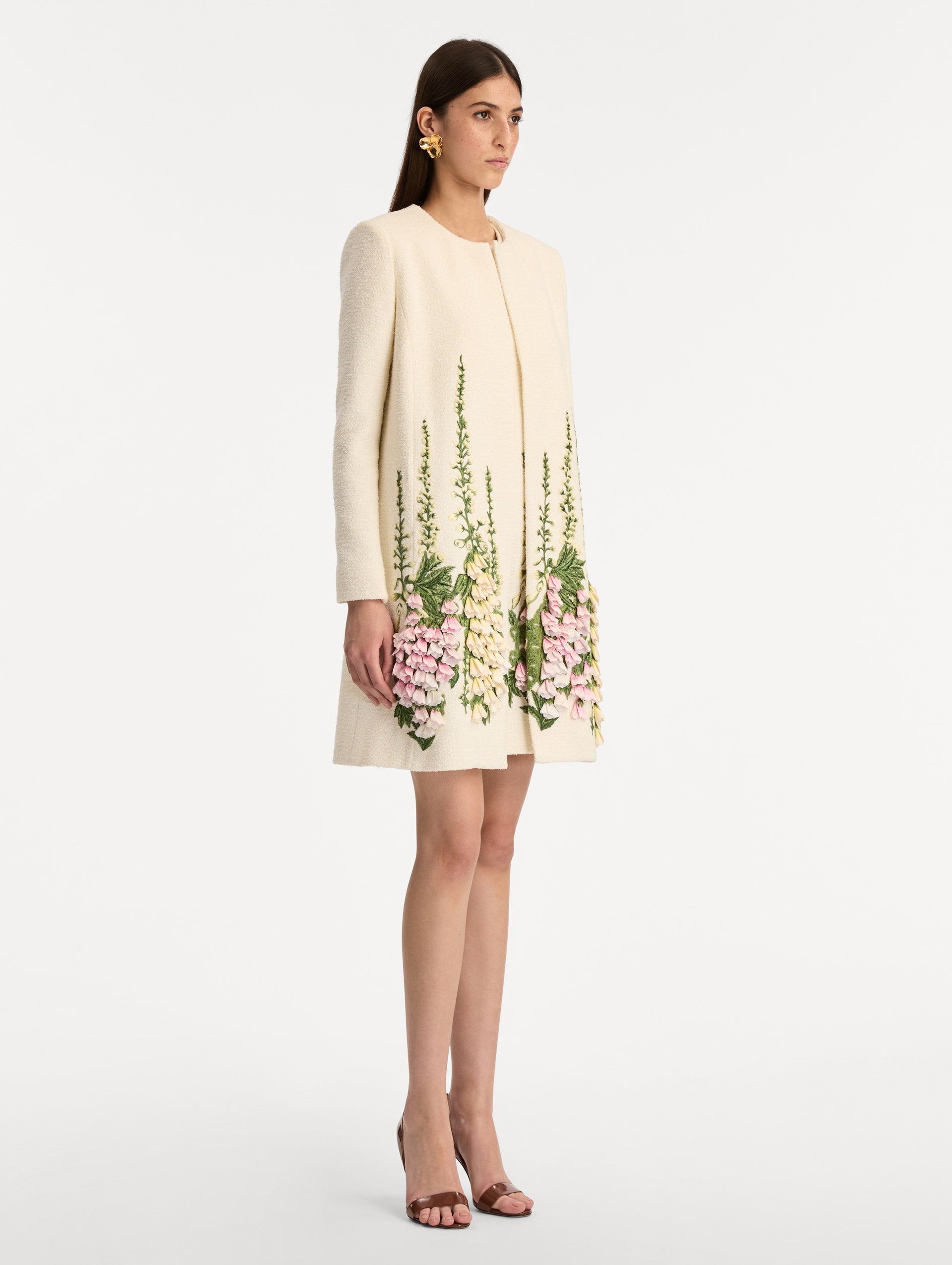Foxglove Embroidered Tweed Jacket