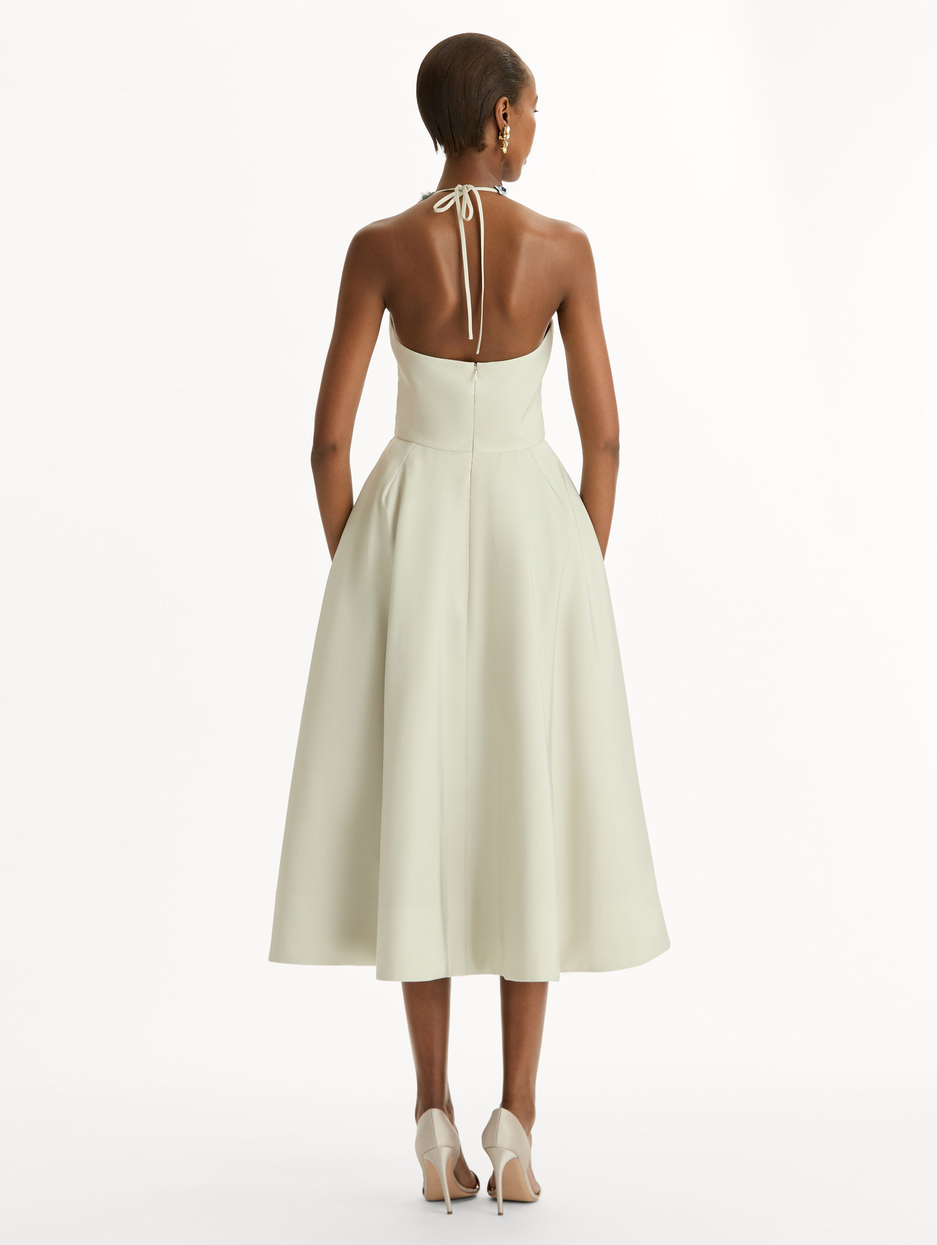 Oscar de La Renta Porcelain Flower Faille Cocktail Dress - Floral Oscar de La Renta Porcelain Flower Faille Cocktail Dress - Floral