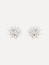 The Firework Clip-On Earrings in White.