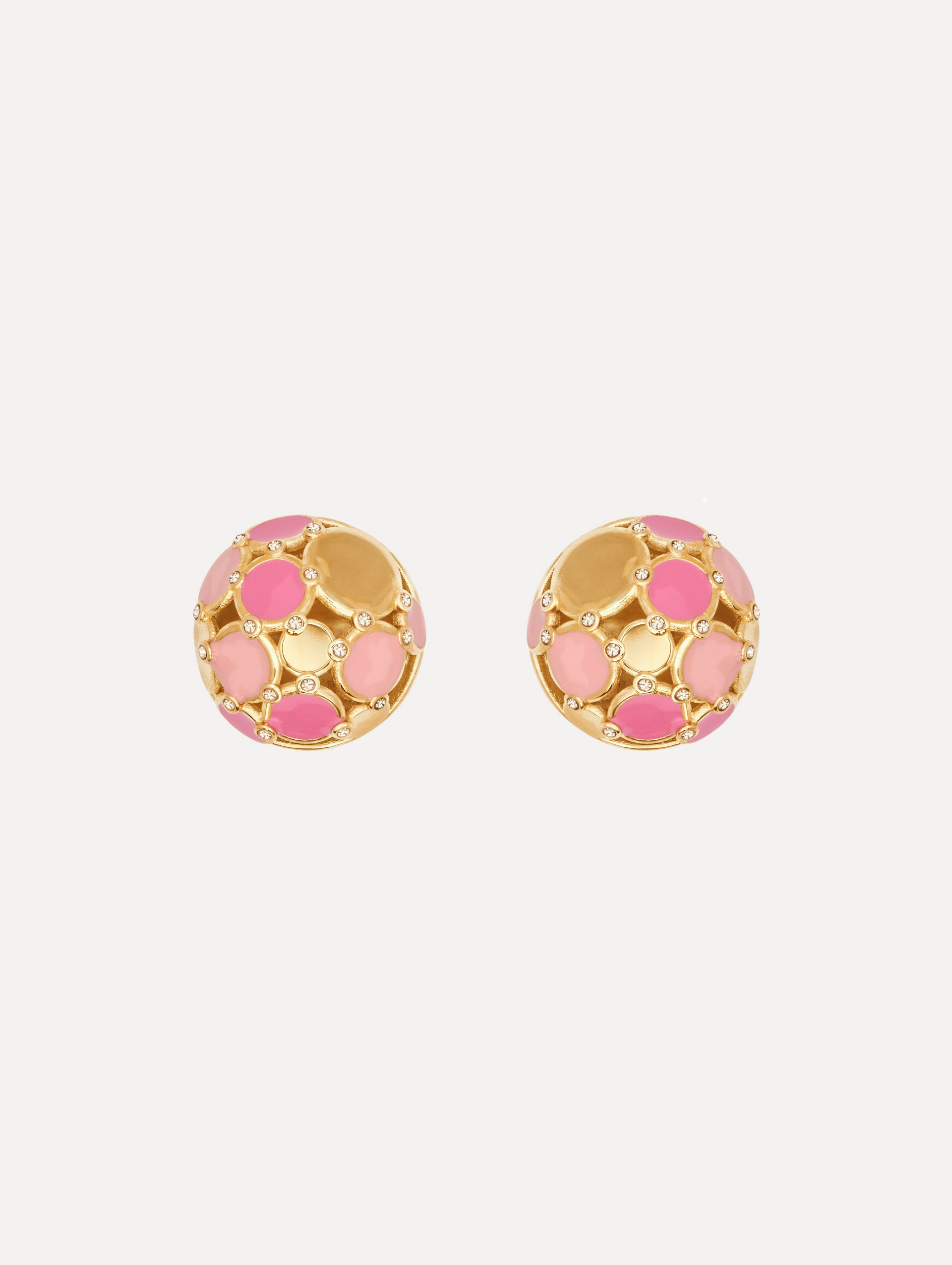 The Geometric Sphere Earrings in Pink.