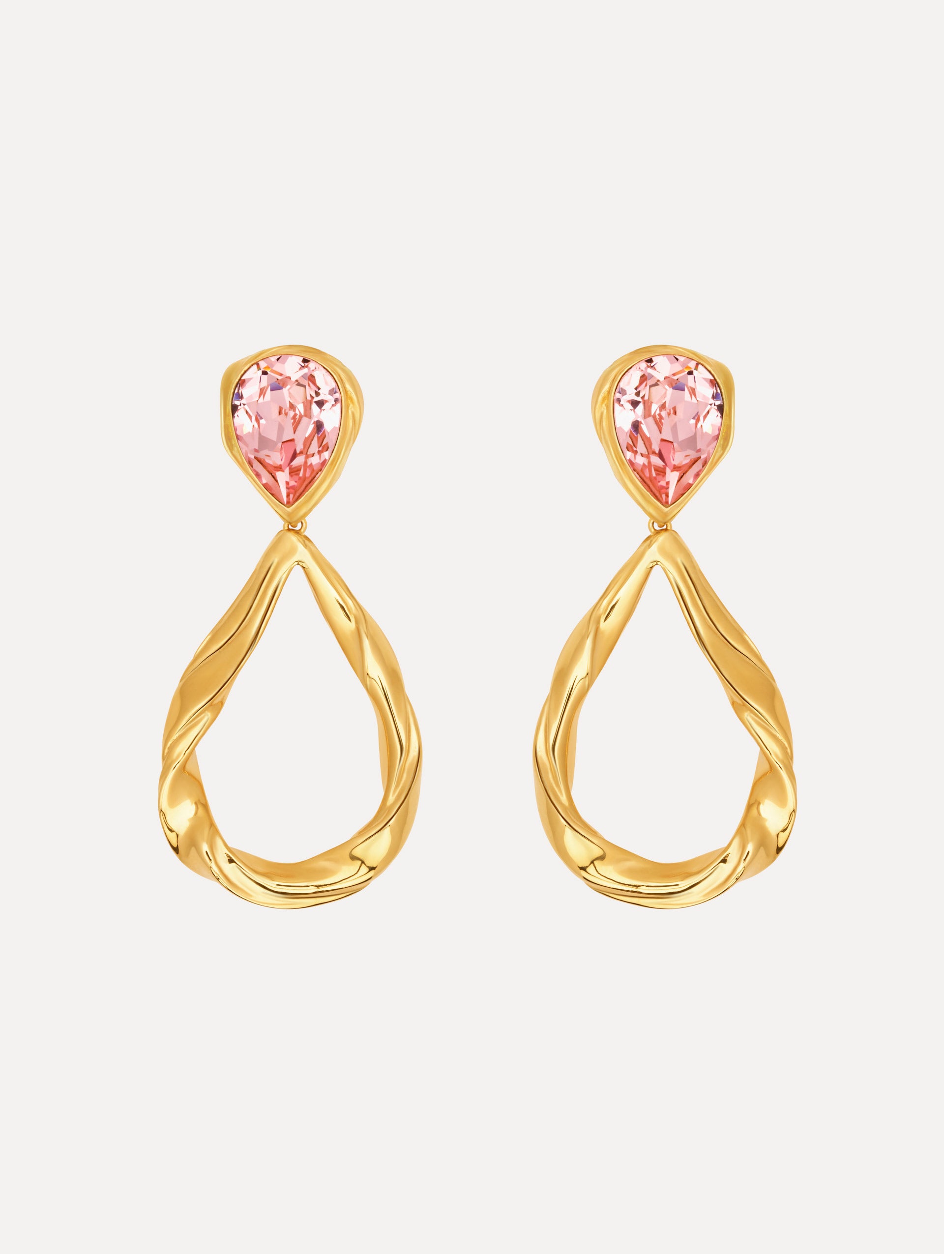 The Loop Drop Clip-On Earrings in Rose.