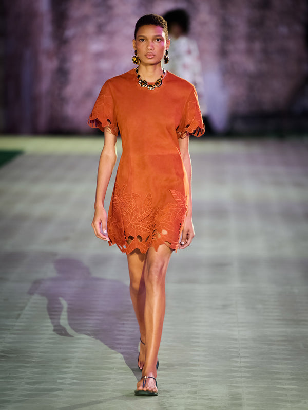 oscar de la renta orange dress Oscar de la Renta, Floral cutout cocktail dress, Women, Orange, L, Dresses, Wool