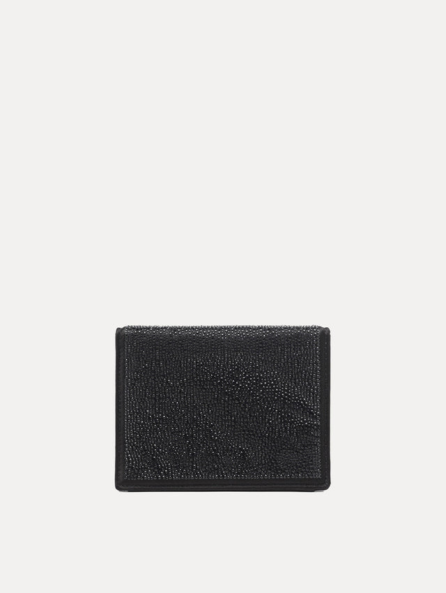 Crystal Pavé Mini TRO Bag in Black Back View