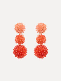 Ombré Pompom Drop Clip-On Earrings