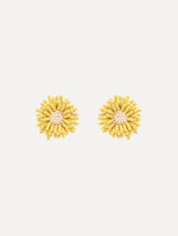 Pompom Flower Earrings