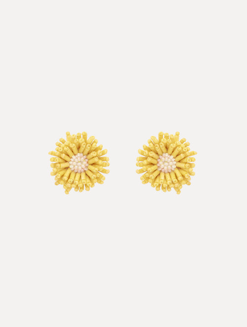 Pompom Flower Earrings