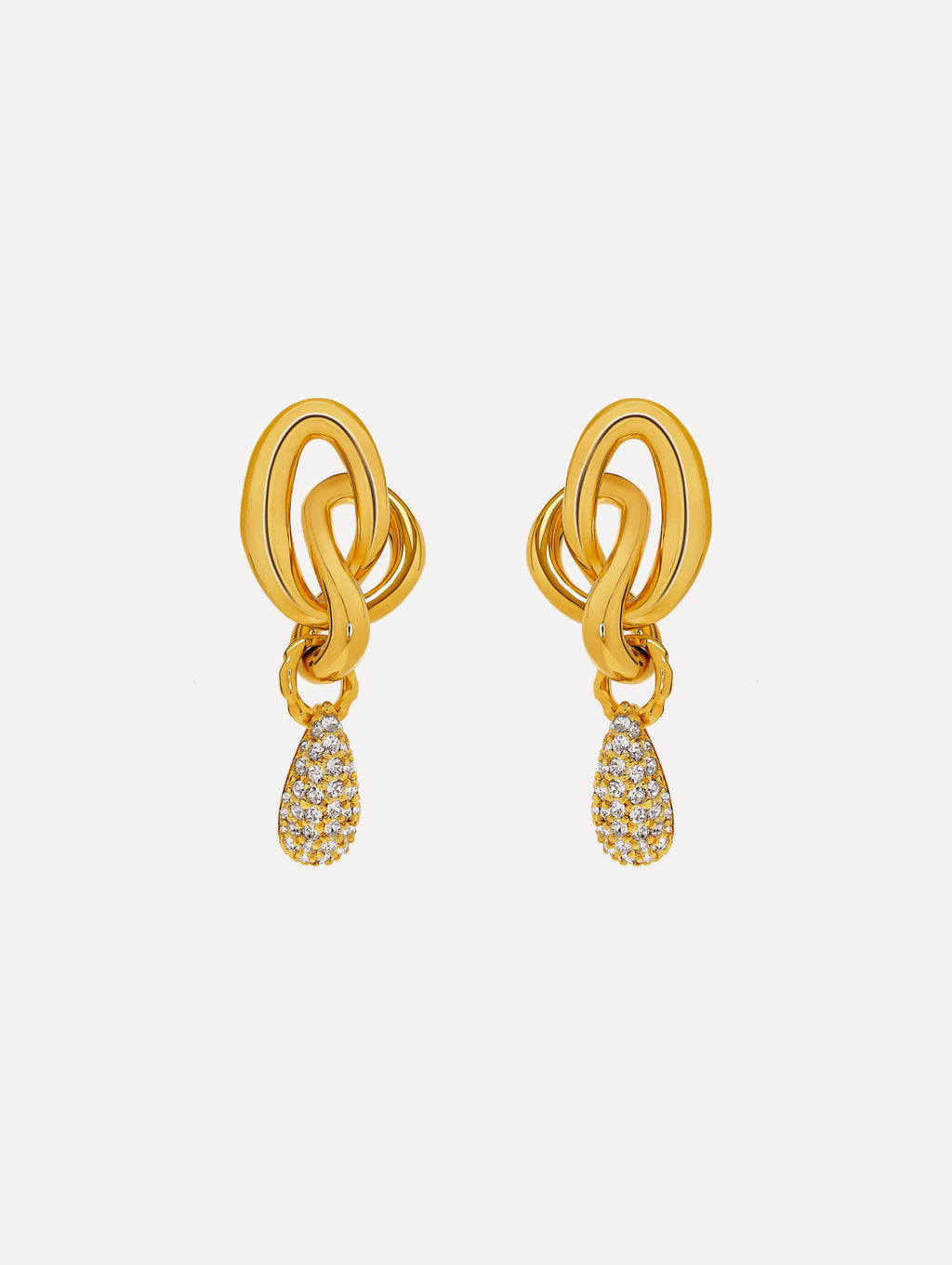 Pavé Love Knot French Wire Earrings main image 1
