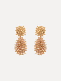The Beaded Cluster Drop Earrings. Front View.
