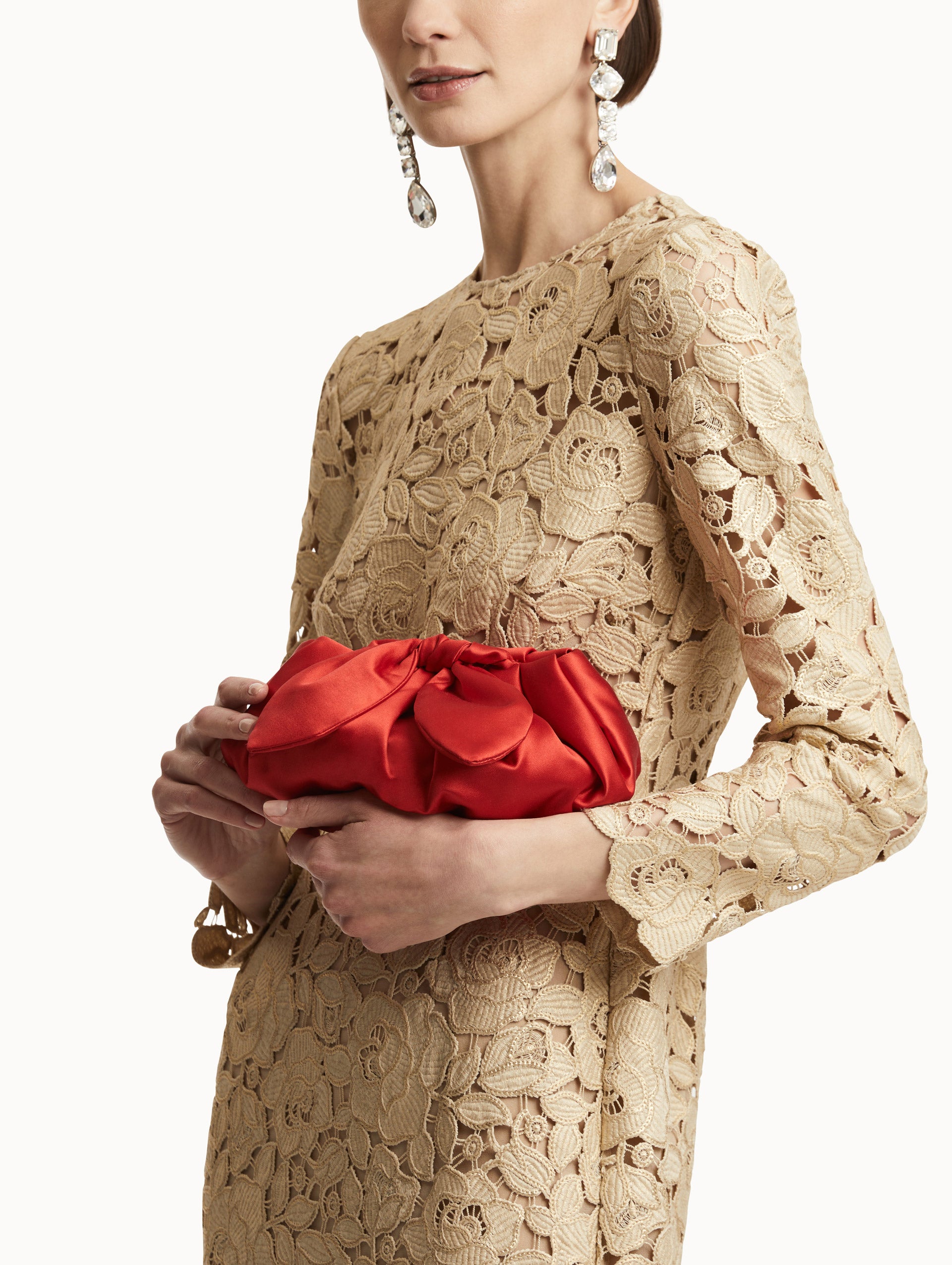 Oscar de La Renta | Mini Satin Bow Clutch