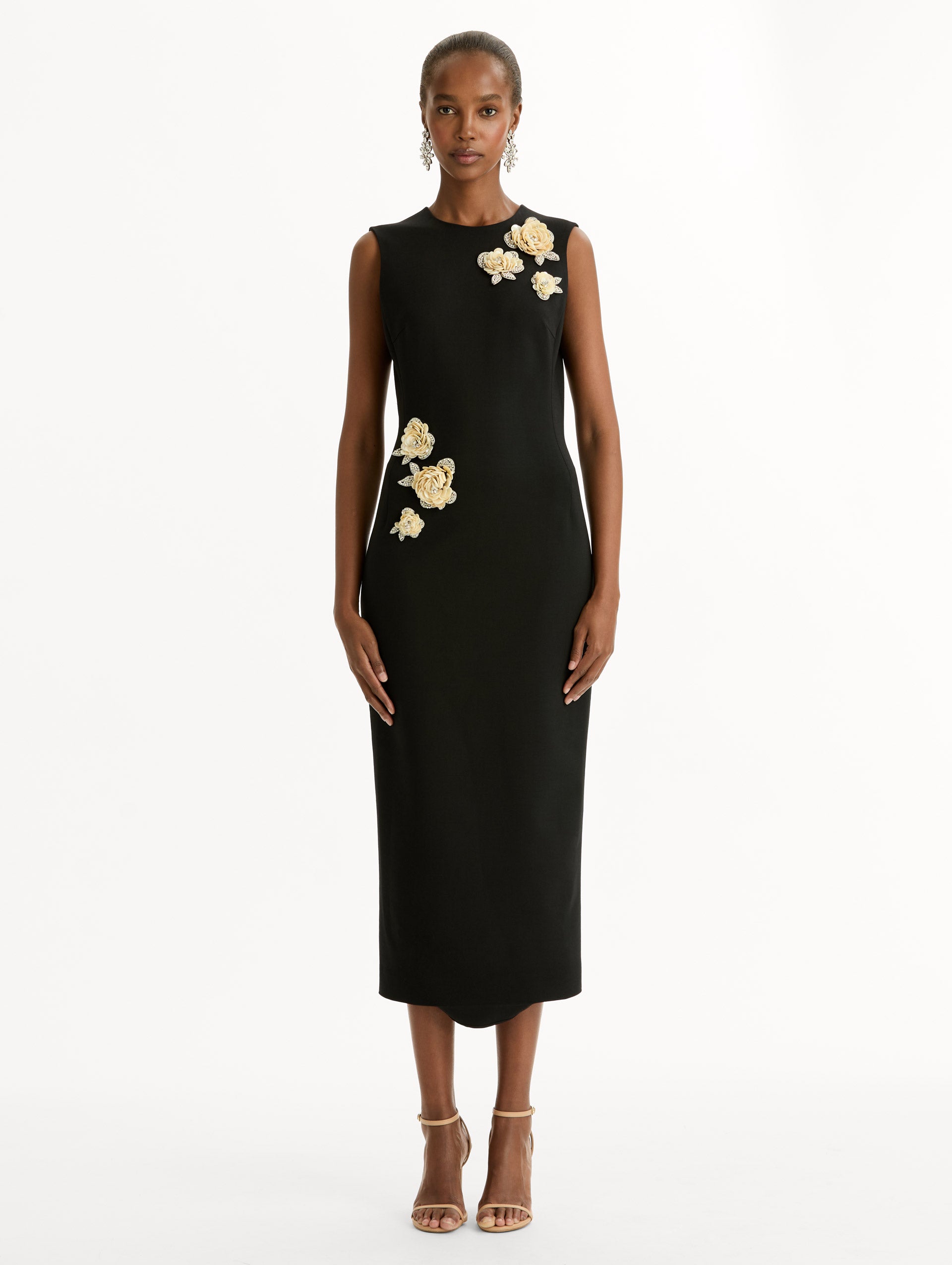 black embroidered formal dress Black Embroidered Formal Dress main image 1