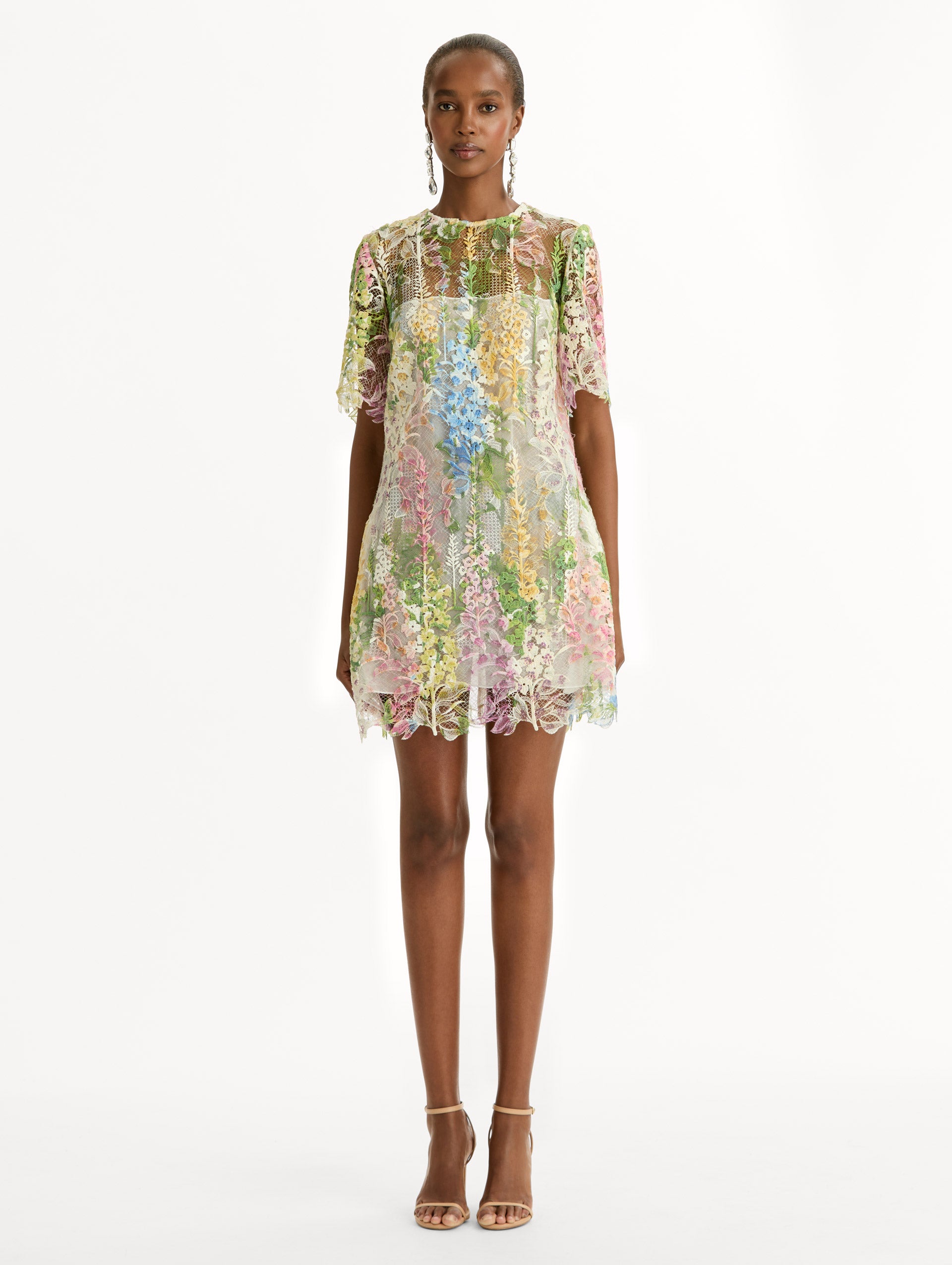 sheer floral overlay dress Green Botanical Sheer Overlay Maxi Dress