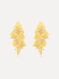 The image depicts sequin cascade earrings. Front view.
