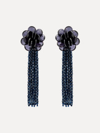 Flower Chanelier Clip-On Earrings