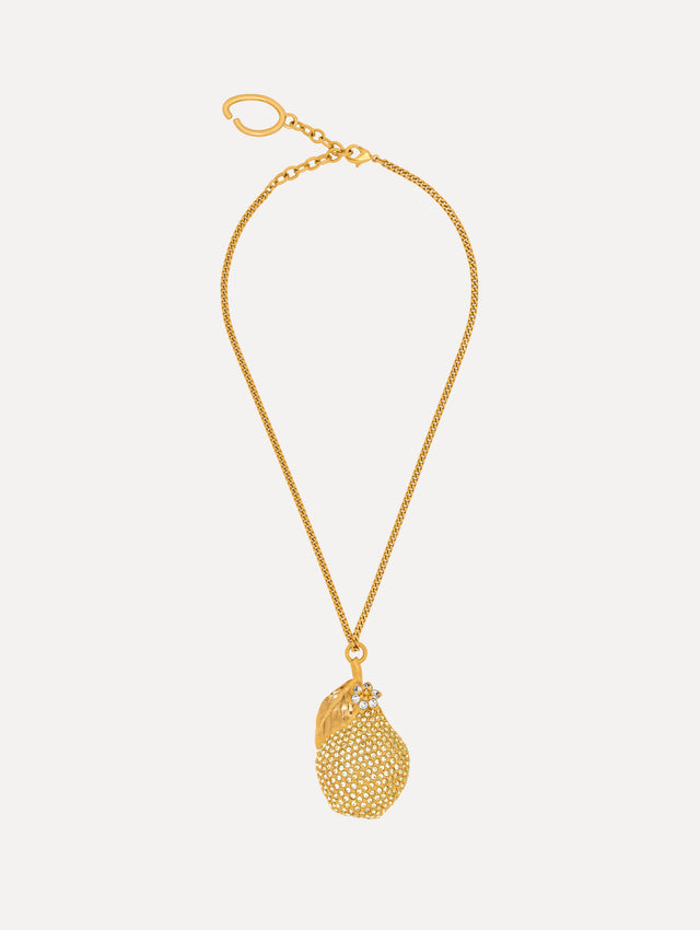 Pavé Pear Pendant Necklace
