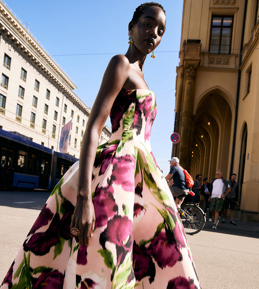 Foxglove Guipure Cocktail Dress